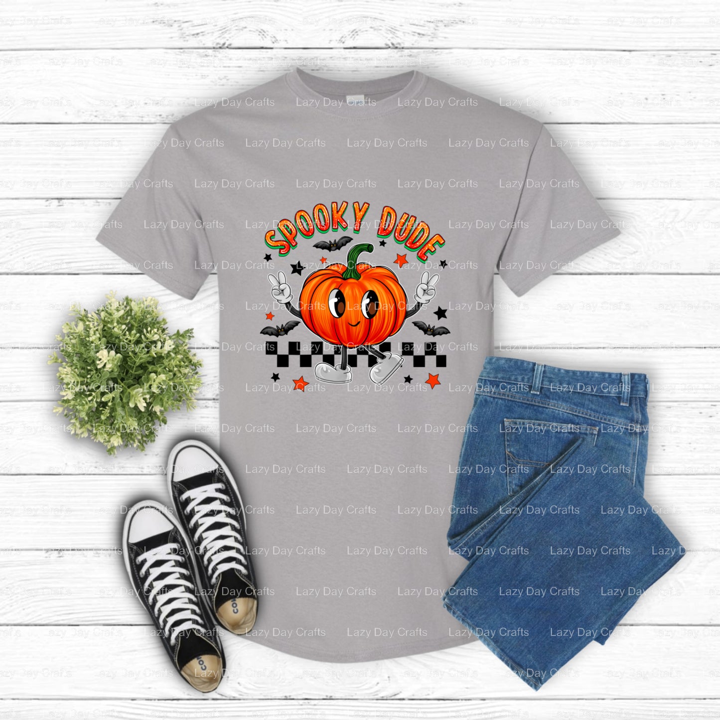 SPOOKY DUDE – DTF Transfer (view 1 of 2) – by Lazy Day Crafts – DTF Transfers – DTF Transfers, Custom Apparel