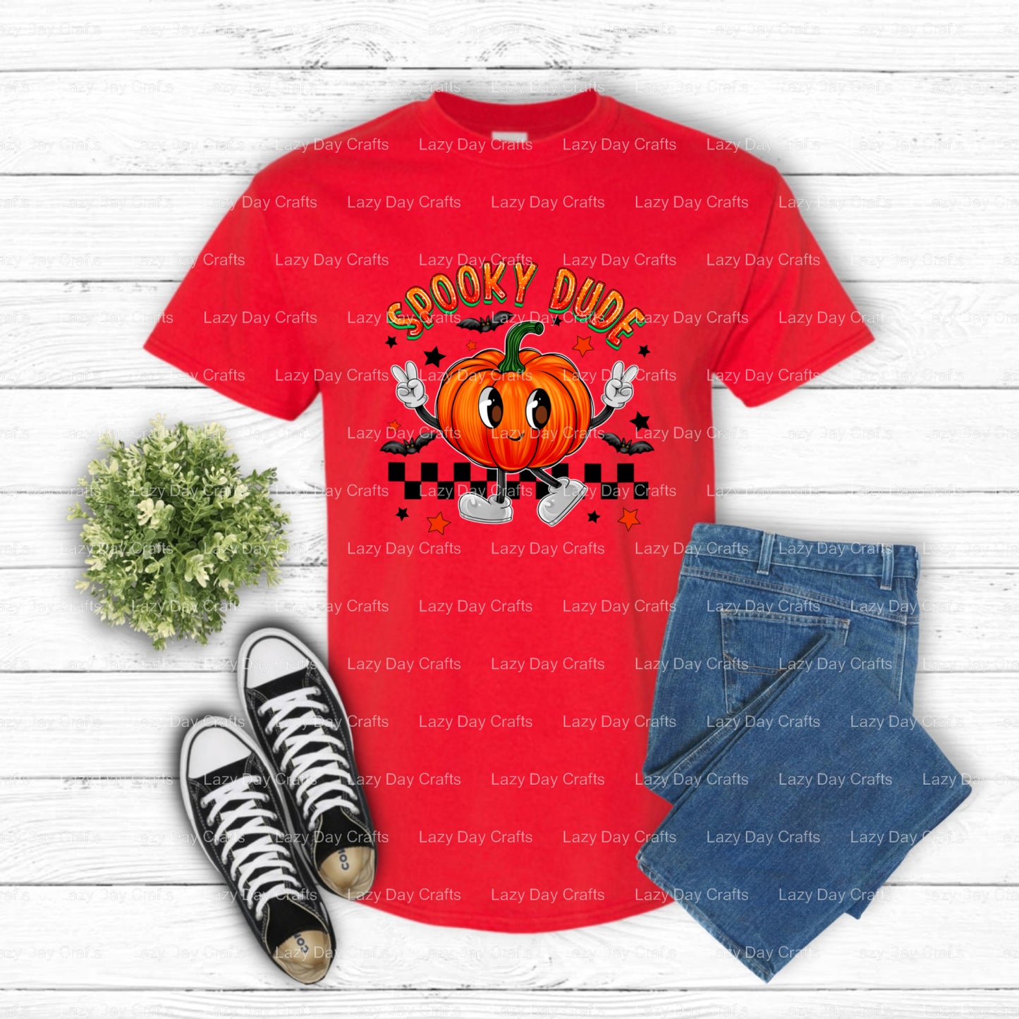 SPOOKY DUDE – DTF Transfer (view 2 of 2) – by Lazy Day Crafts – DTF Transfers – DTF Transfers, Custom Apparel