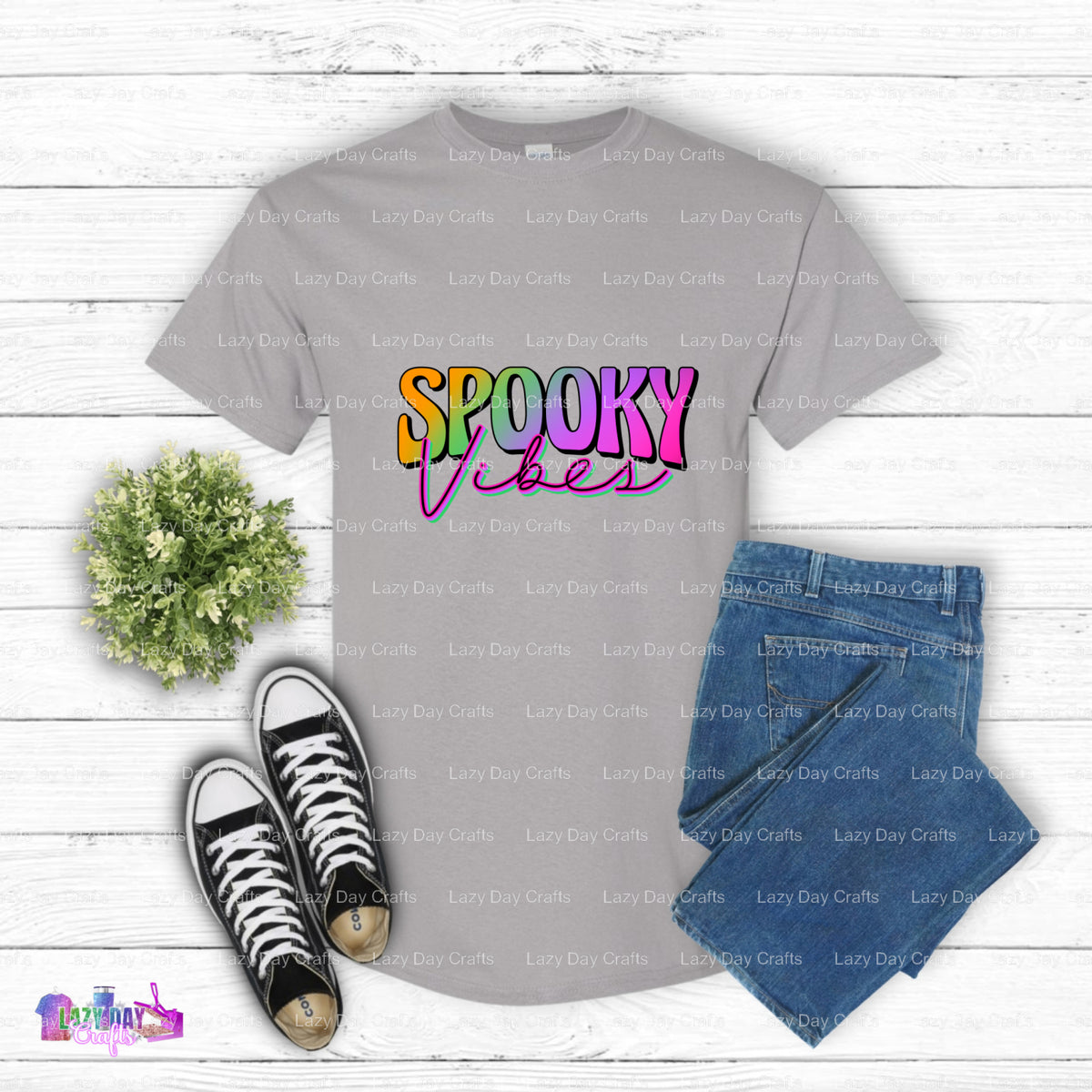 Spooky Face – Halloween DTF Transfer (view 2 of 2) – by Lazy Day Crafts – DTF Transfers – DTF Transfers, custom apparel