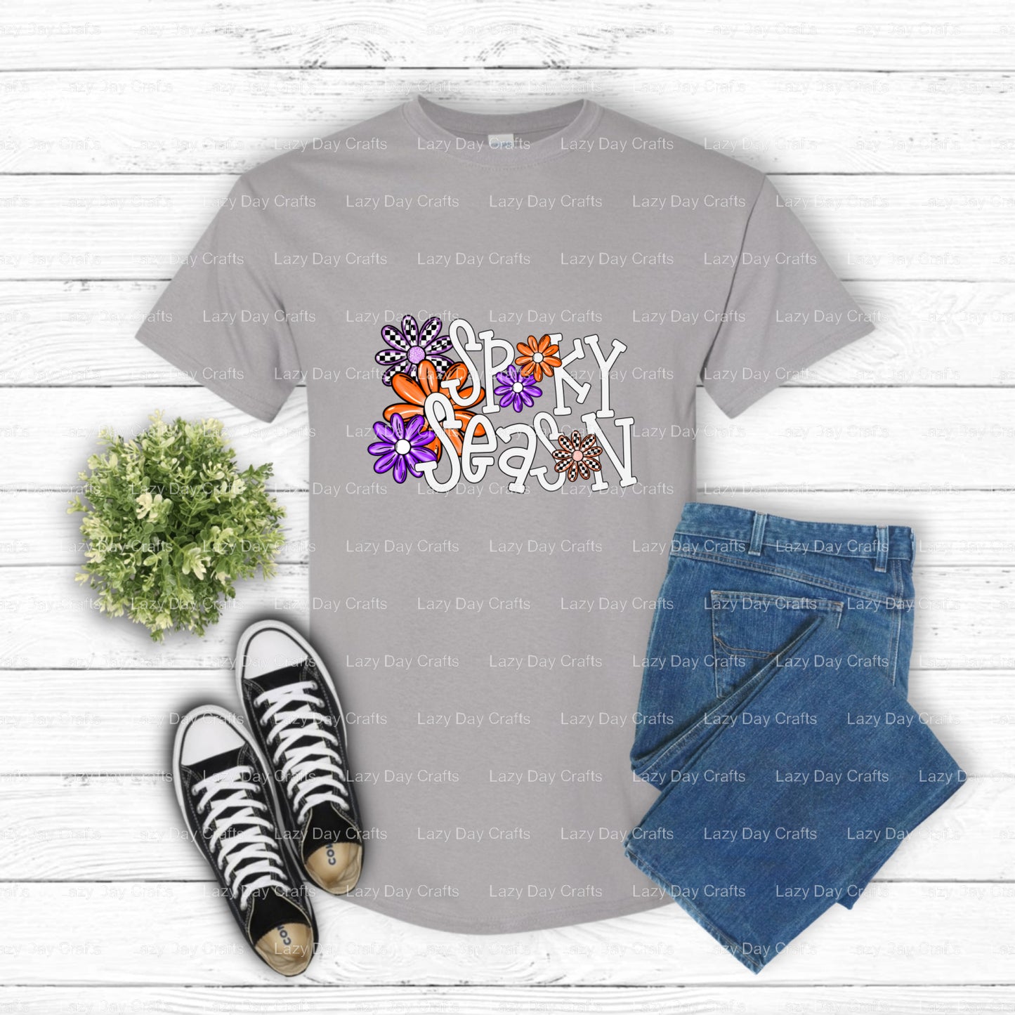 SPOOKY SEASON Floral – DTF Transfer (view 2 of 2) – by Lazy Day Crafts – DTF Transfers – DTF Transfers, Premade DTF