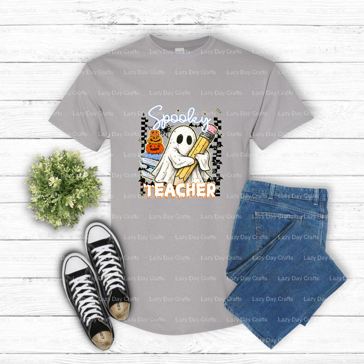 Spooky teach. – DTF Transfer (view 2 of 2) – by Lazy Day Crafts – DTF Transfers – DTF Transfers, Premade DTF