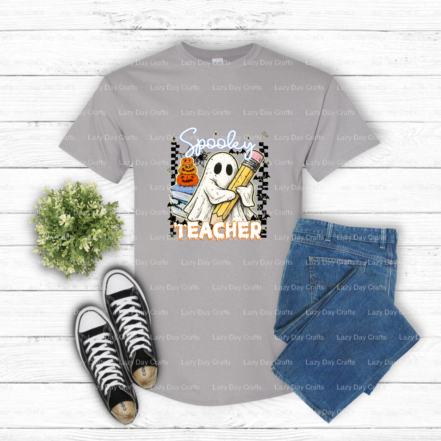 Spooky teach. – DTF Transfer (view 2 of 2) – by Lazy Day Crafts – DTF Transfers – DTF Transfers, Premade DTF