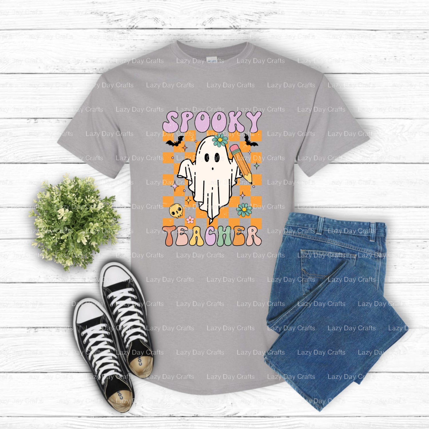 SPOOKY TEACHER – Halloween DTF Transfer (view 2 of 2) – by Lazy Day Crafts – DTF Transfers – DTF Transfers, Premade DTF