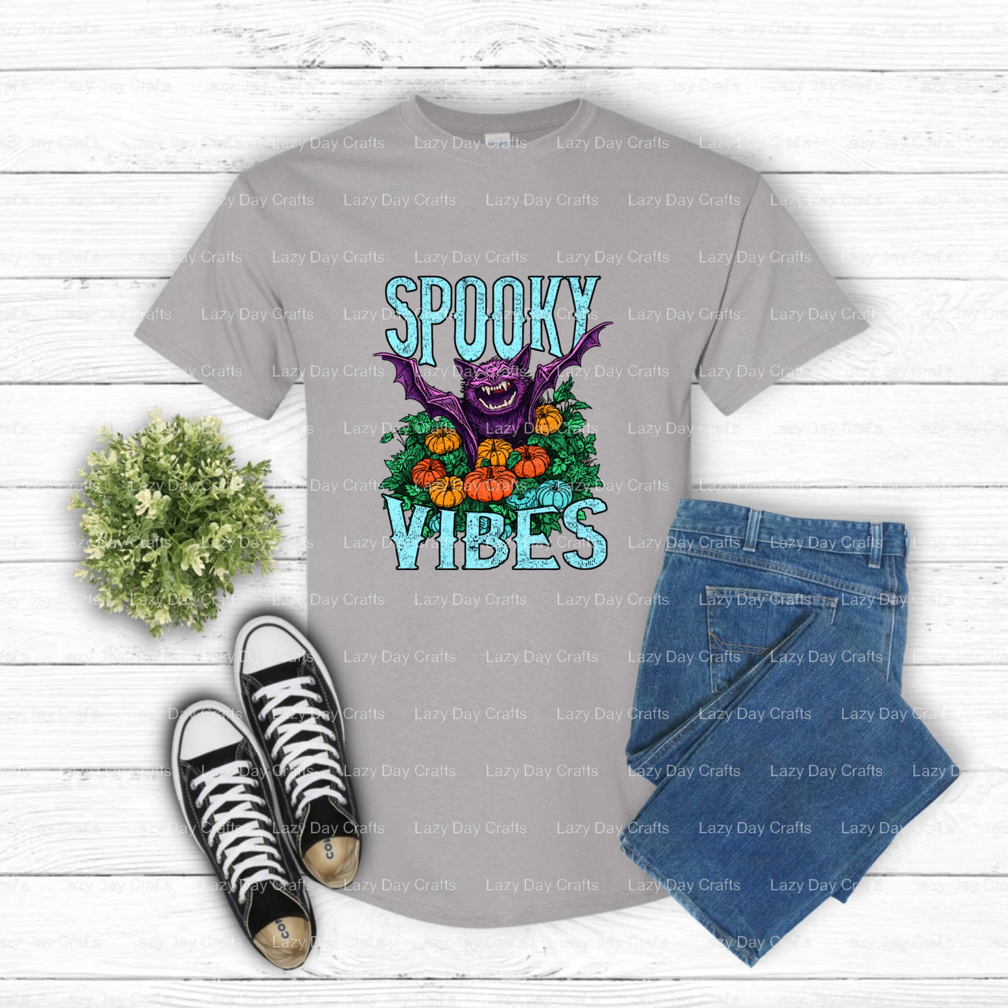 Spooky Vibes – Halloween DTF Transfer (view 2 of 2) – by Lazy Day Crafts – DTF Transfers – DTF Transfers, custom apparel