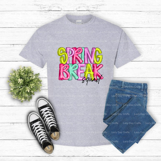SPRING BREAK SQUAD – Spring Break DTF Transfer (view 1 of 2) – by Lazy Day Crafts – DTF Transfers – DTF Transfers, Premade...