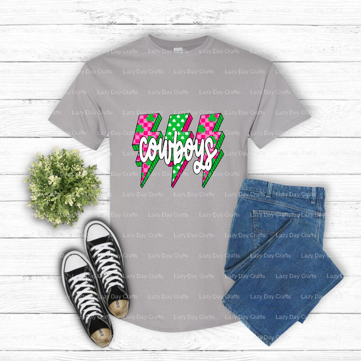 ST PATRICK Cowboy Mascot – School Spirit DTF Transfer (view 1 of 2) – by Lazy Day Crafts – DTF Transfers – School Mascot,...