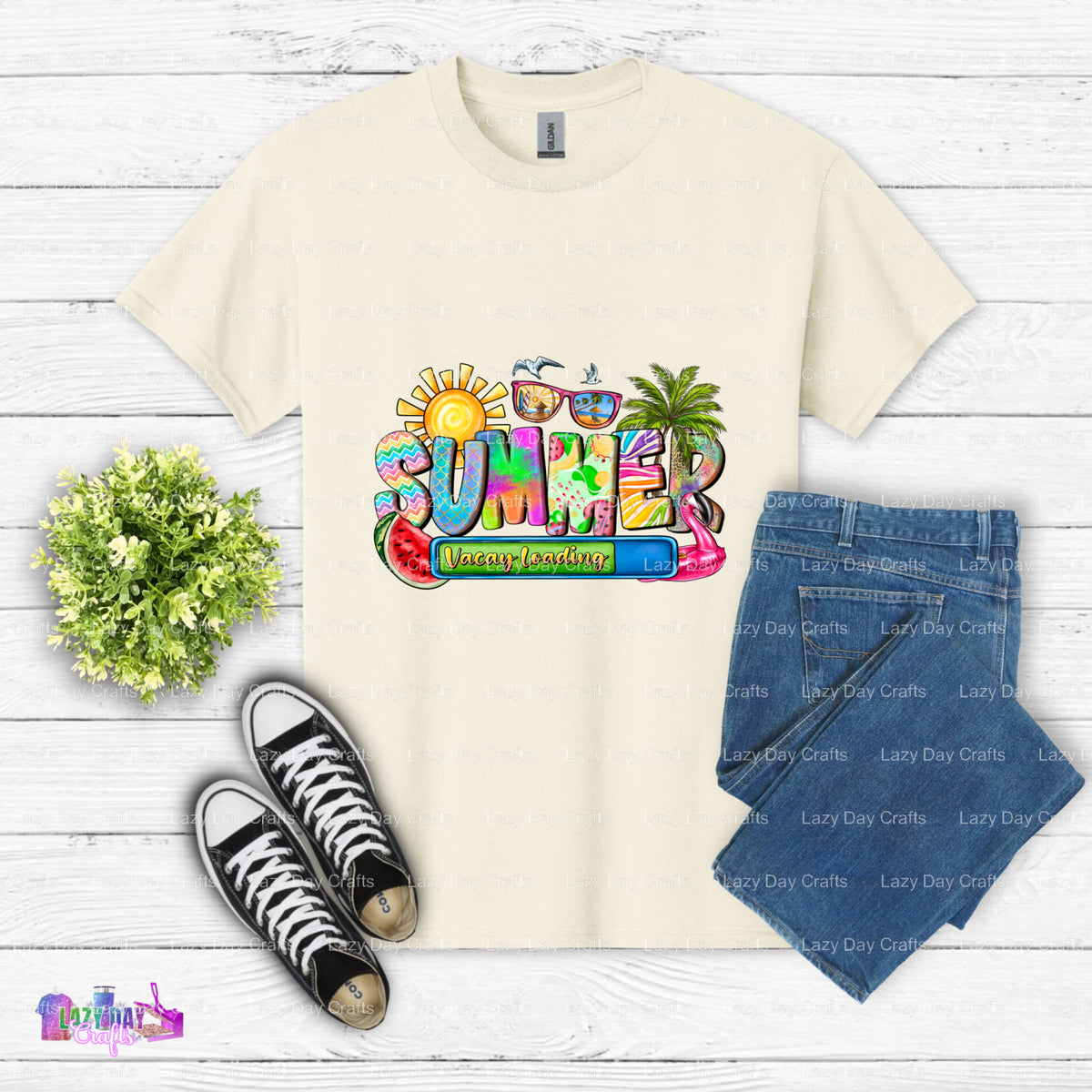 Summer Vacation Loading... Ready to Press DTF Transfer (view 1 of 2) – by Lazy Day Crafts – DTF Transfers – DTF Transfers,...