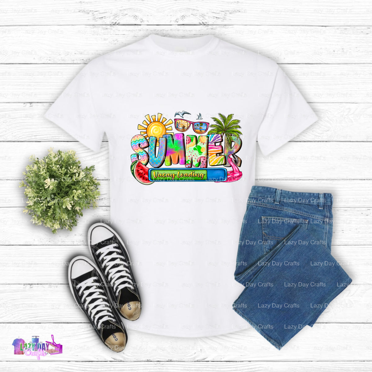 Summer Vacation Loading... Ready to Press DTF Transfer (view 2 of 2) – by Lazy Day Crafts – DTF Transfers – DTF Transfers,...