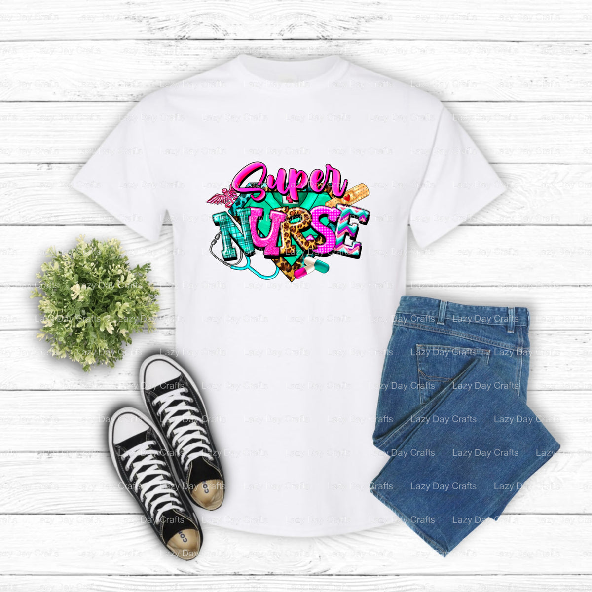 Super Nurse – Nurse DTF Transfer (view 1 of 2) – by Lazy Day Crafts – DTF Transfers – Nurse, DTF Transfers