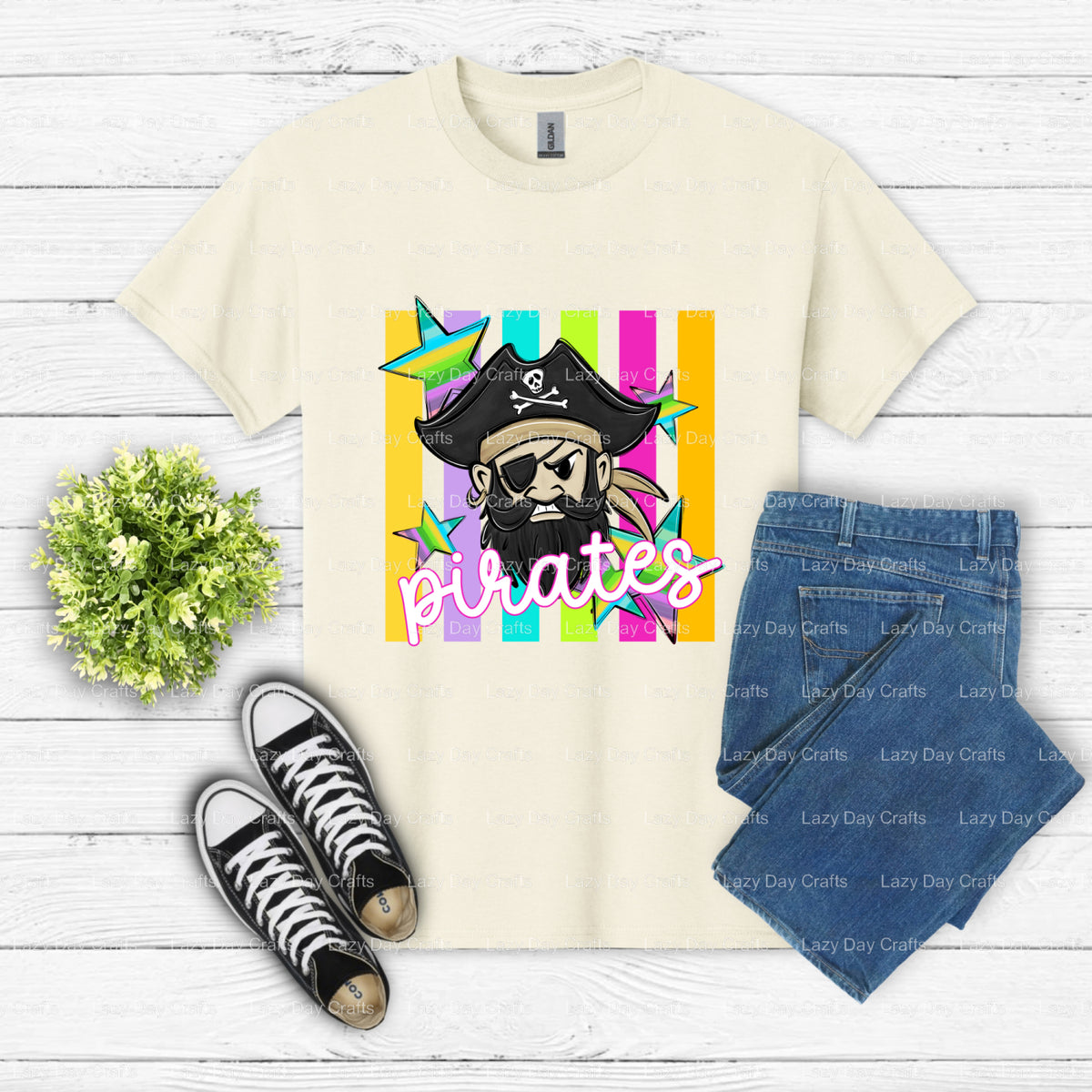Swashbuckling Pirate Ship – Kids Pirate DTF Transfer (view 2 of 2) – by Lazy Day Crafts – DTF Transfers – Pirates, Crafts
