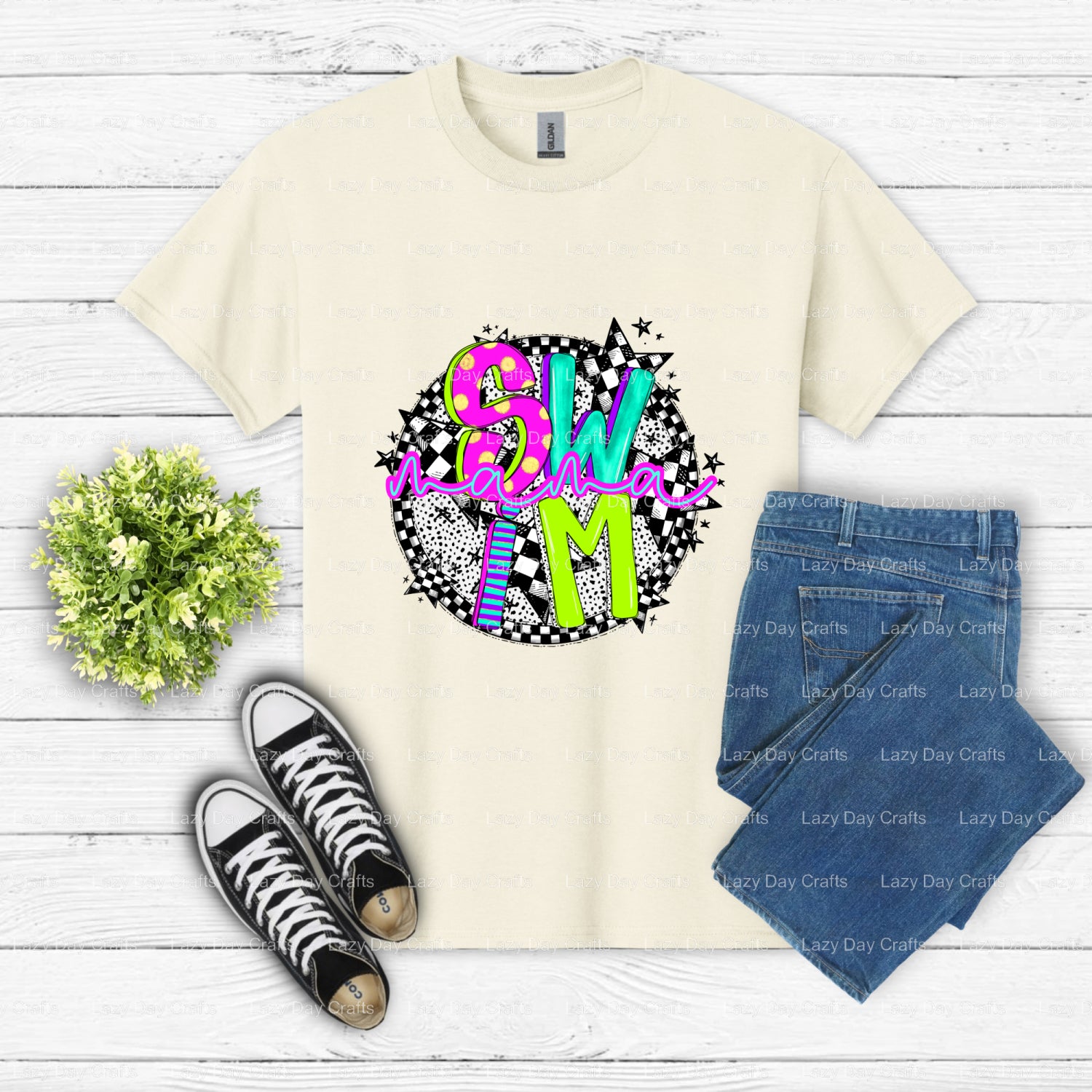 SWIM MAMA – Swim DTF Transfer (view 2 of 2) – by Lazy Day Crafts – DTF Transfers – DTF Transfers, custom apparel