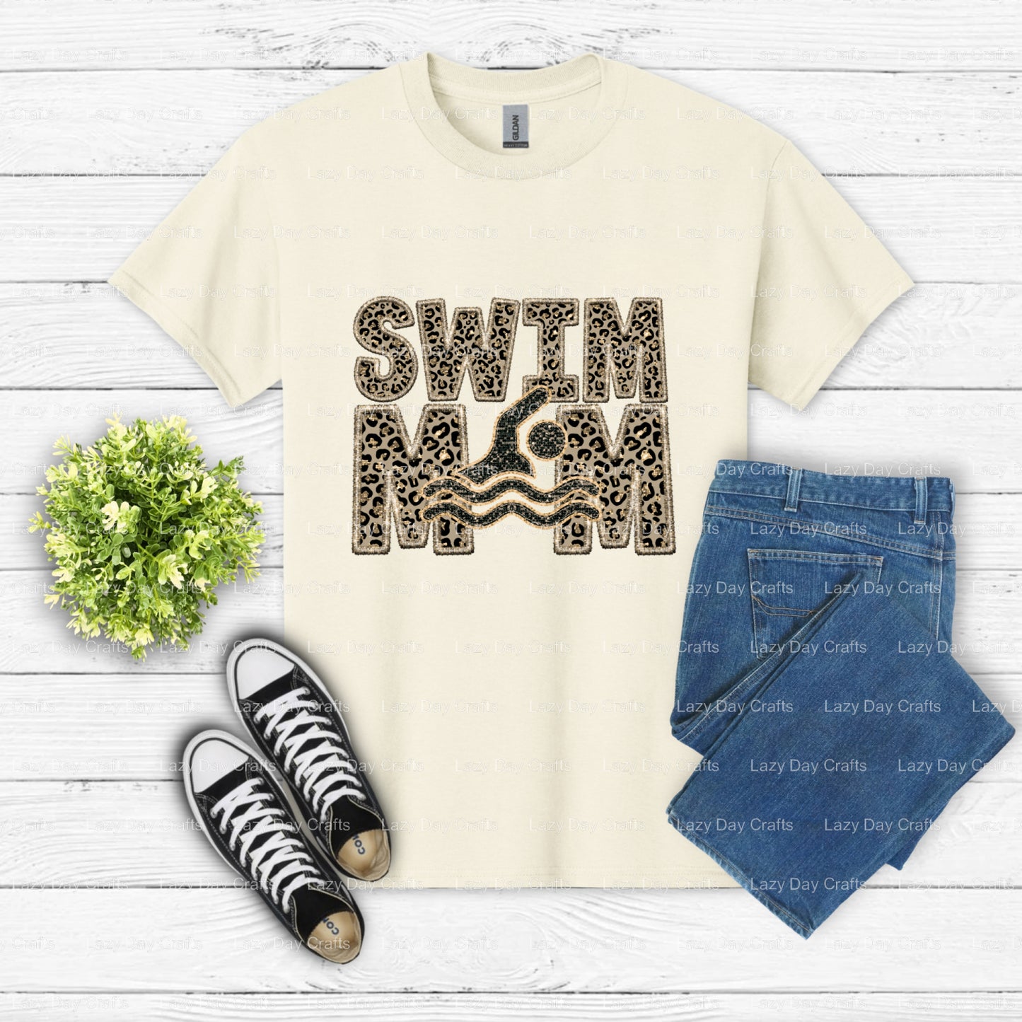 SWIM MOM – DTF Transfer (view 1 of 2) – by Lazy Day Crafts – DTF Transfers – DTF Transfers, Premade DTF