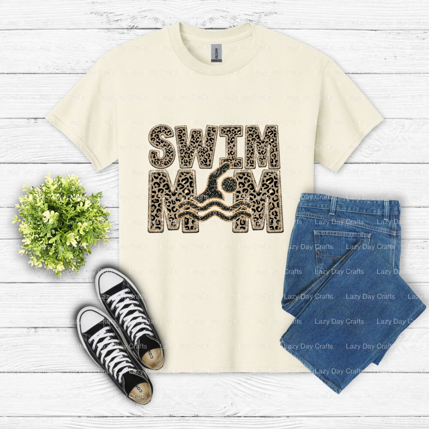 SWIM MOM – DTF Transfer (view 1 of 2) – by Lazy Day Crafts – DTF Transfers – DTF Transfers, Premade DTF