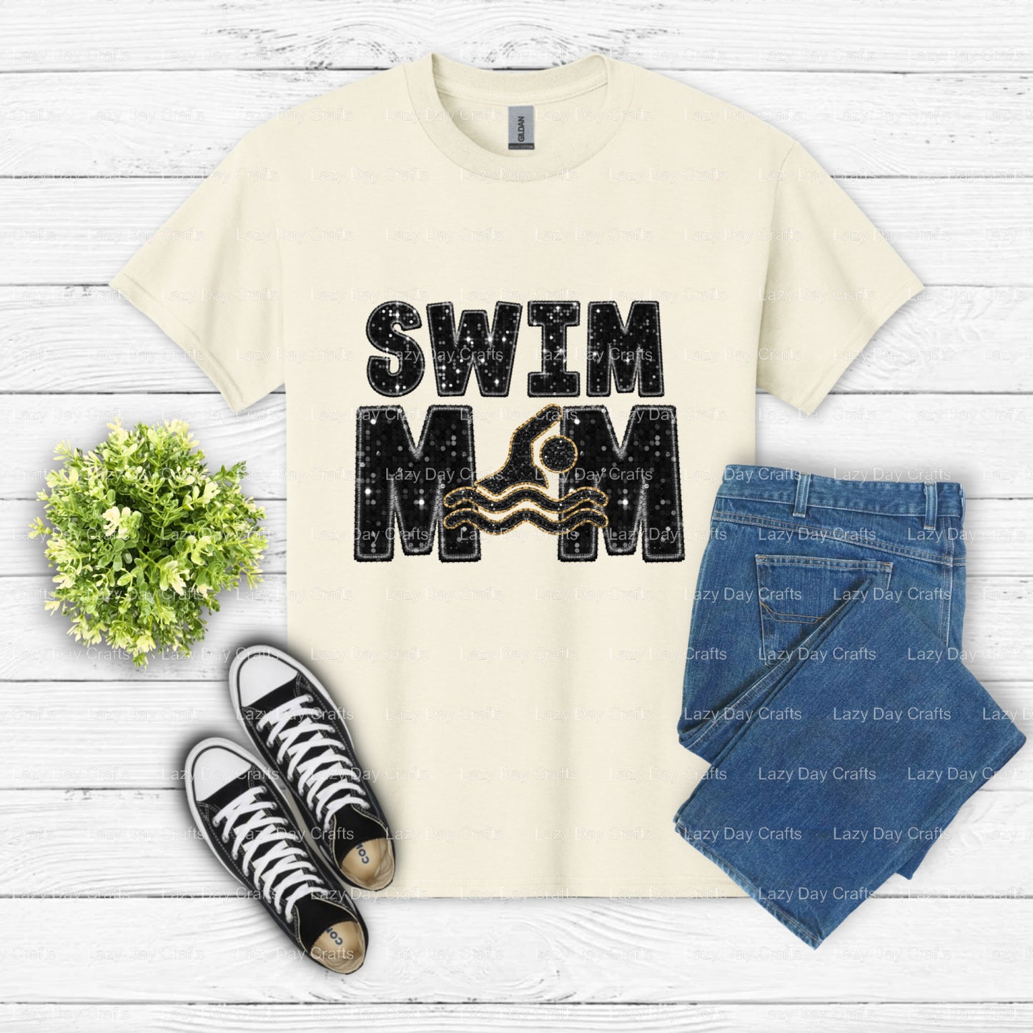 Swim Mom – Swim DTF Transfer (view 2 of 2) – by Lazy Day Crafts – DTF Transfers – DTF Transfers, Premade DTF
