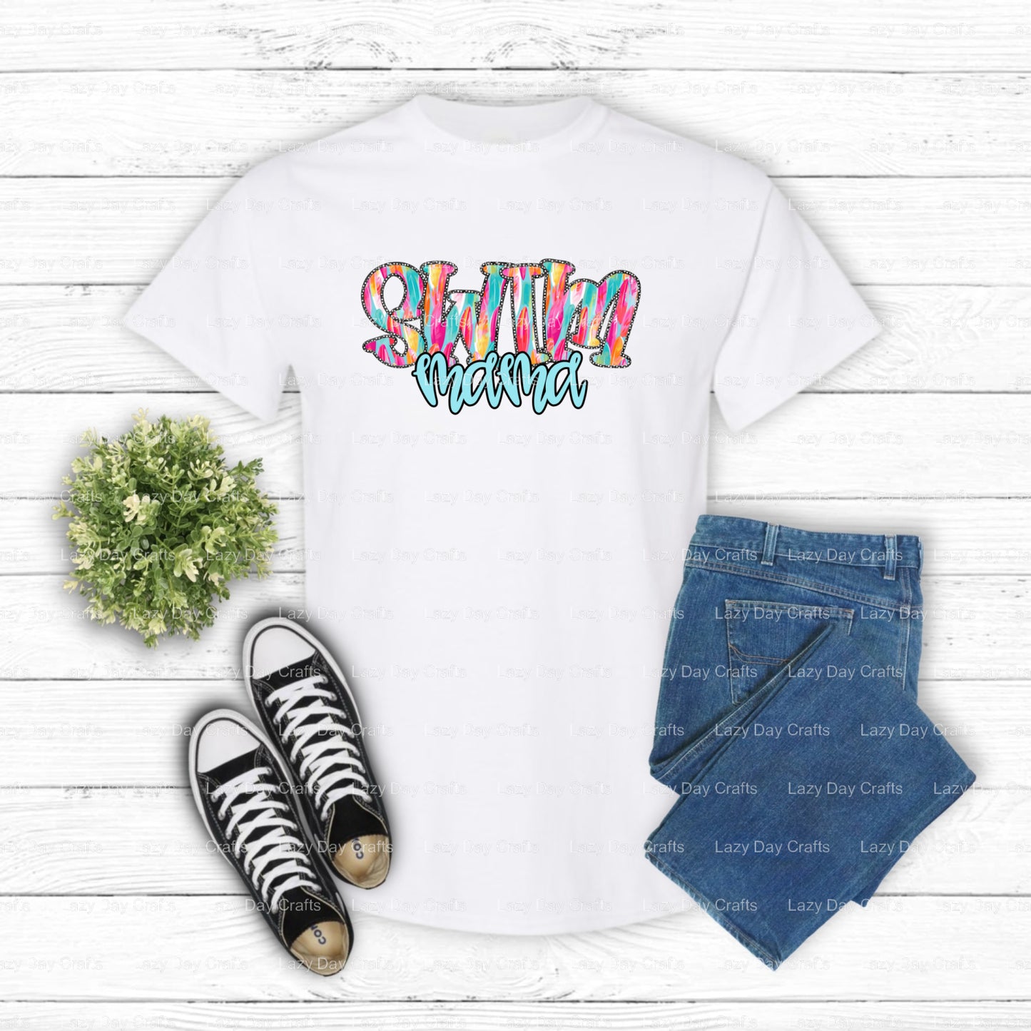 Swim – Ready to Press DTF Transfer (view 2 of 2) – by Lazy Day Crafts – DTF Transfers – DTF Transfers, custom apparel