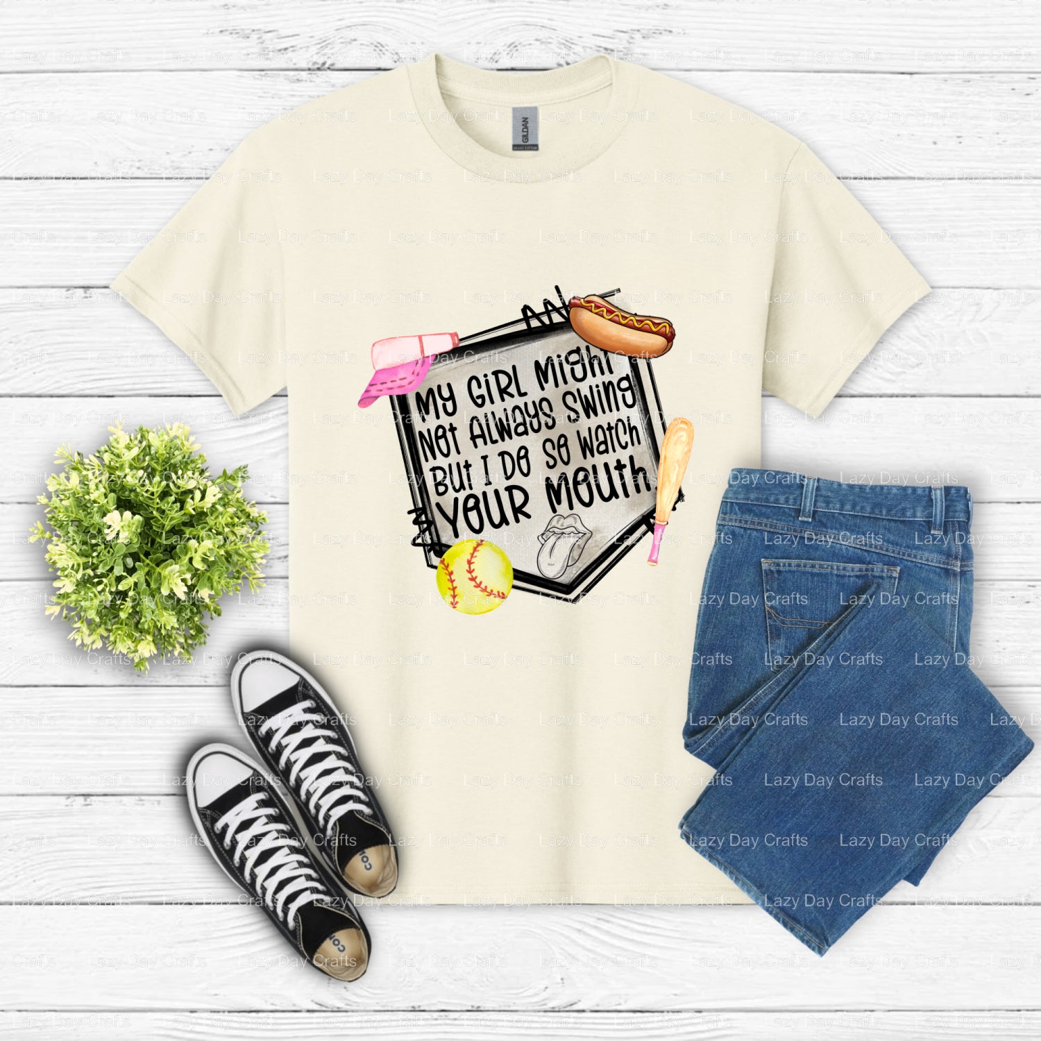 SWING – Ready to Press Softball DTF Transfer (view 1 of 2) – by Lazy Day Crafts – DTF Transfers – DTF Transfers, Premade DTF
