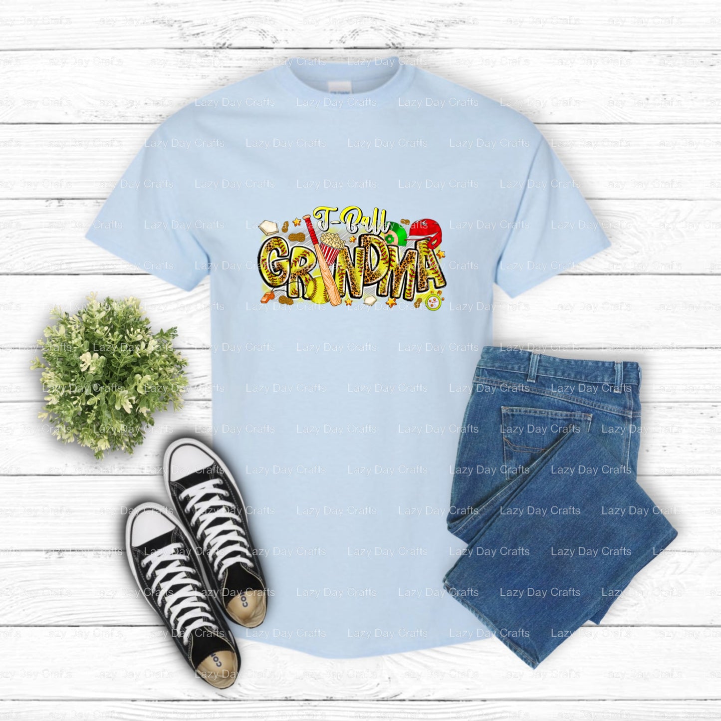 T-Ball Grandma Ready To Press DTF Transfer (view 1 of 2) – by Lazy Day Crafts – DTF Transfers – DTF Transfers, custom apparel