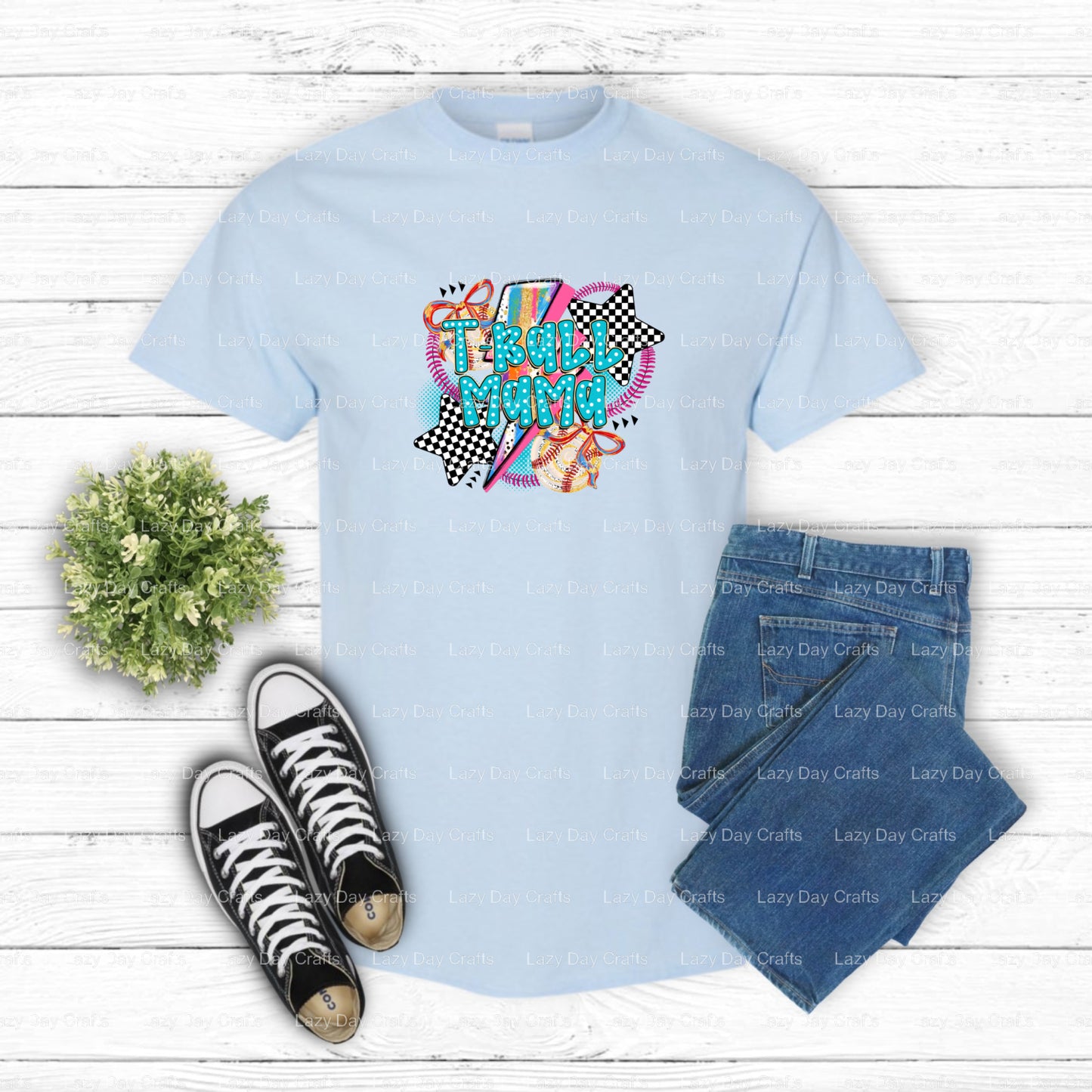 T-Ball Mama DTF Transfer (view 1 of 2) – by Lazy Day Crafts – DTF Transfers – DTF Transfers, Premade DTF