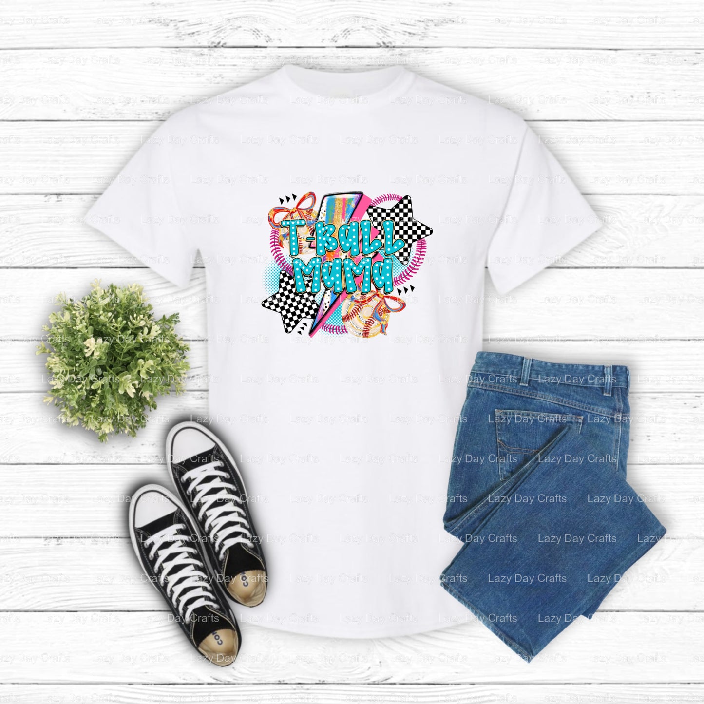 T-Ball Mama DTF Transfer (view 2 of 2) – by Lazy Day Crafts – DTF Transfers – DTF Transfers, Premade DTF