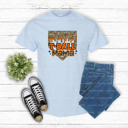 T-BALL MAMA – T-Ball DTF Transfer (view 1 of 2) – by Lazy Day Crafts – DTF Transfers – DTF Transfers, Premade DTF