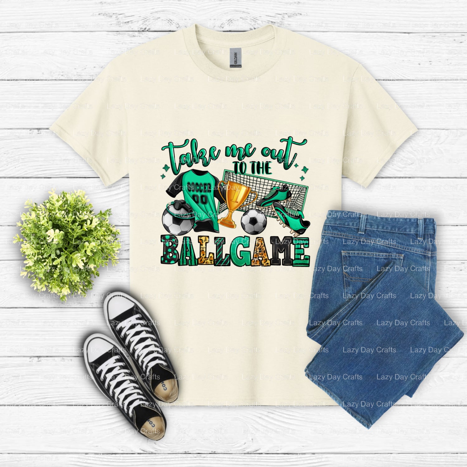 Take Me Out to the Ballgame – Soccer DTF Transfer (view 1 of 2) – by Lazy Day Crafts – DTF Transfers – DTF Transfers, Prem...