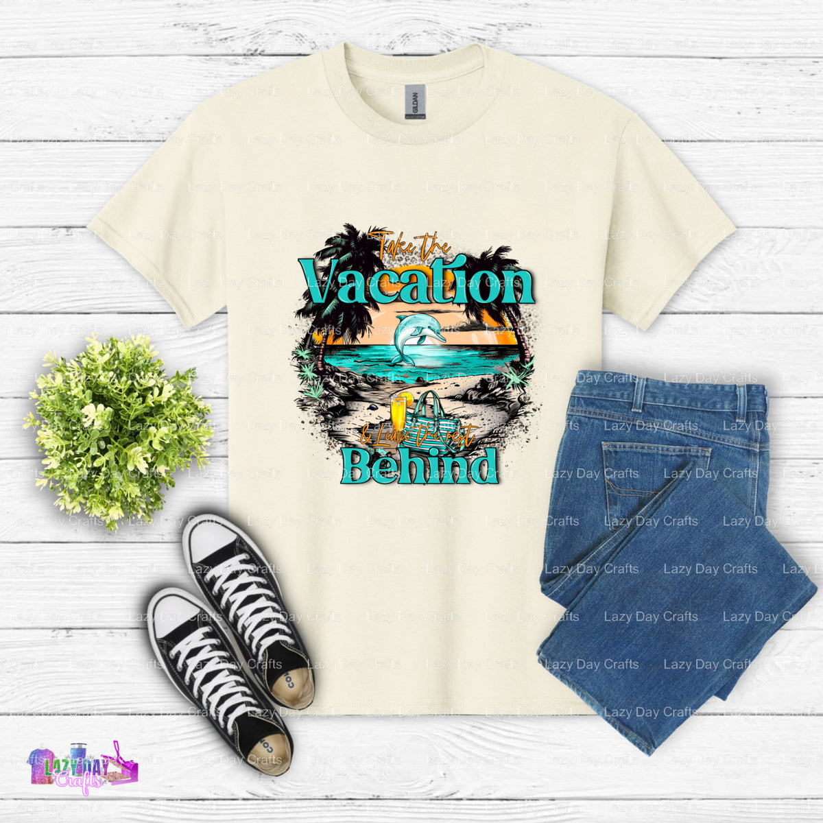 TAKE THE VACATION. – DTF Transfer (view 2 of 2) – by Lazy Day Crafts – DTF Transfers – DTF Transfers, Premade DTF
