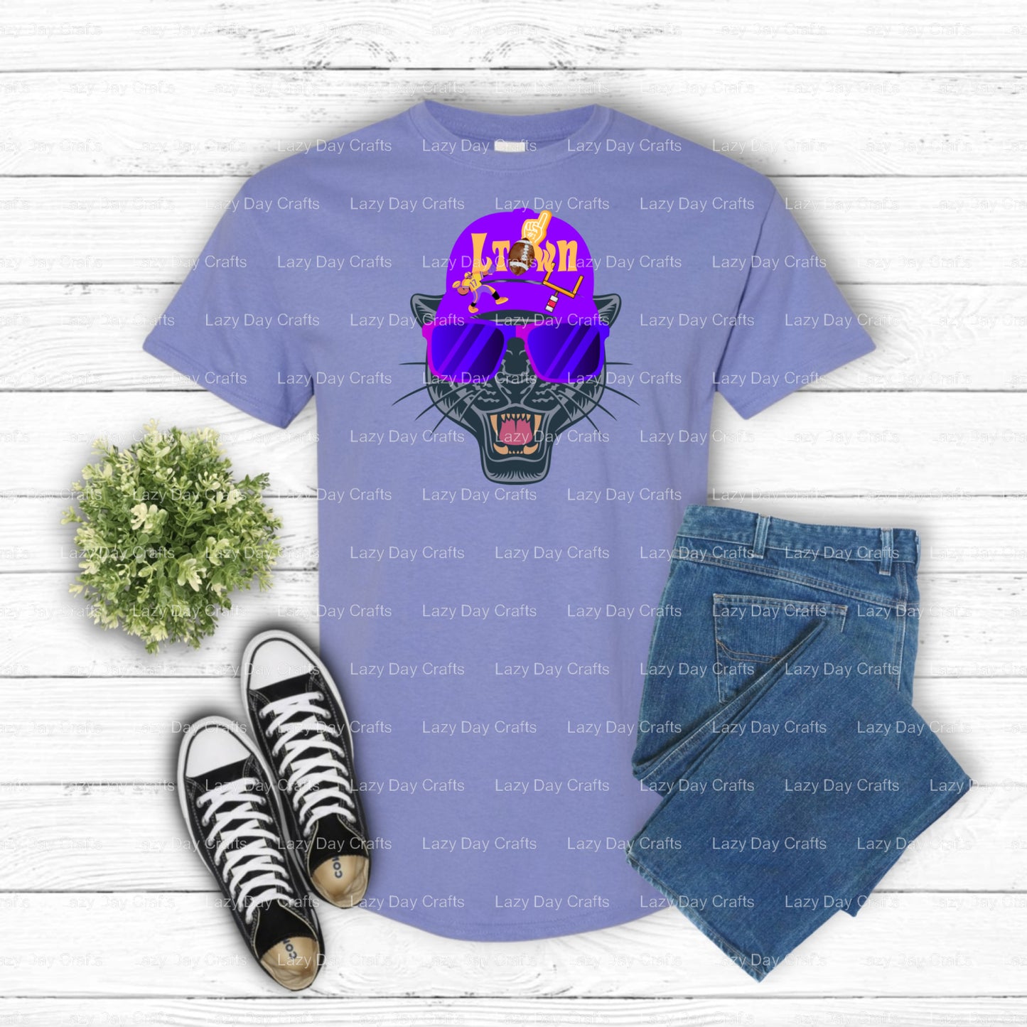 Texas Panthers Mascot – School Spirit DTF Transfer (view 1 of 2) – by Lazy Day Crafts – DTF Transfers – School Mascot, App...