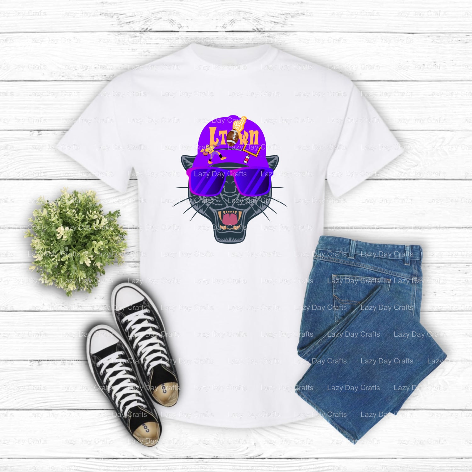 Texas Panthers Mascot – School Spirit DTF Transfer (view 2 of 2) – by Lazy Day Crafts – DTF Transfers – School Mascot, App...