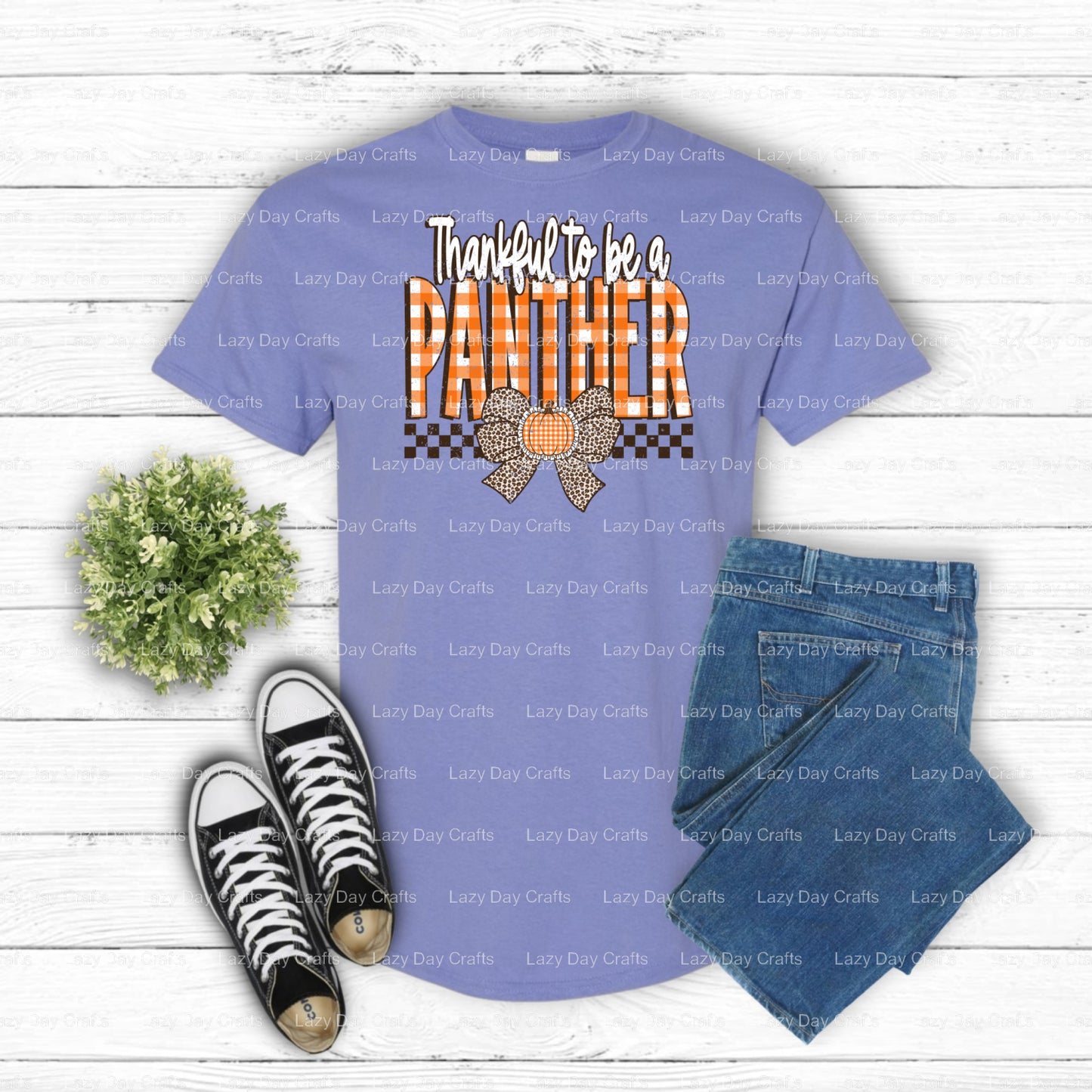 Thankful To Be A Panther – Ready To Press DTF Transfer (view 1 of 3) – by Lazy Day Crafts – DTF Transfers – DTF Transfers,...