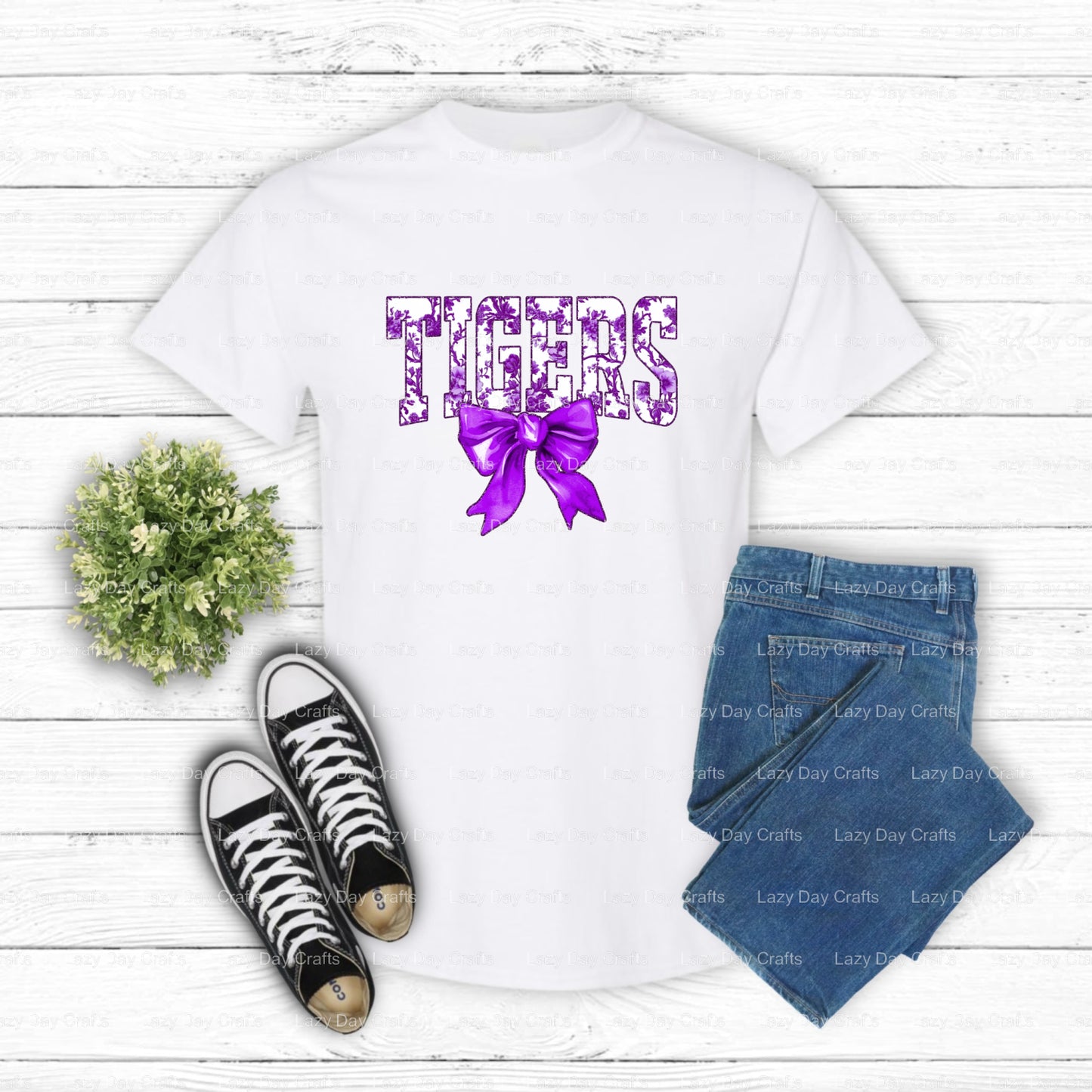 TIGERS Mascot – School Spirit DTF Transfer (view 1 of 2) – by Lazy Day Crafts – DTF Transfers – DTF Transfers, Premade DTF