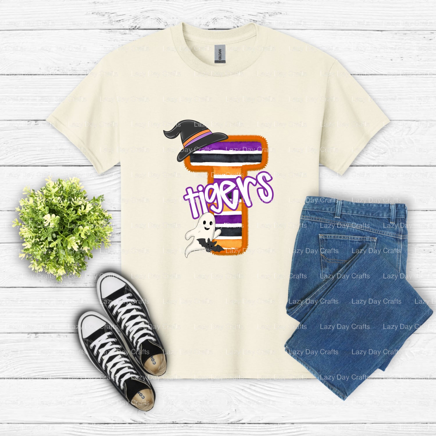 TIGERS Mascot School Spirit DTF Transfer (view 1 of 2) – by Lazy Day Crafts – DTF Transfers – DTF Transfers, Premade DTF