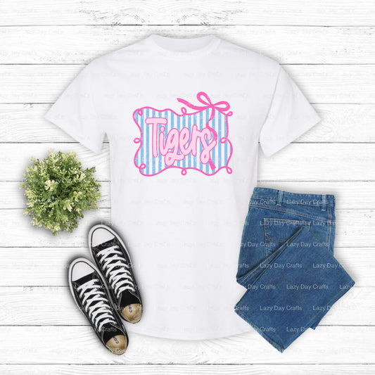 TIGERS Roaring Mascot – School Spirit Fan Gear DTF Transfer (view 1 of 2) – by Lazy Day Crafts – DTF Transfers – DTF Trans...