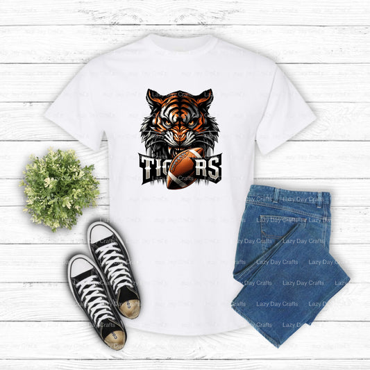 TIGERS School Mascot – DTF Transfer (view 1 of 2) – by Lazy Day Crafts – DTF Transfers – DTF Transfers, Apparel