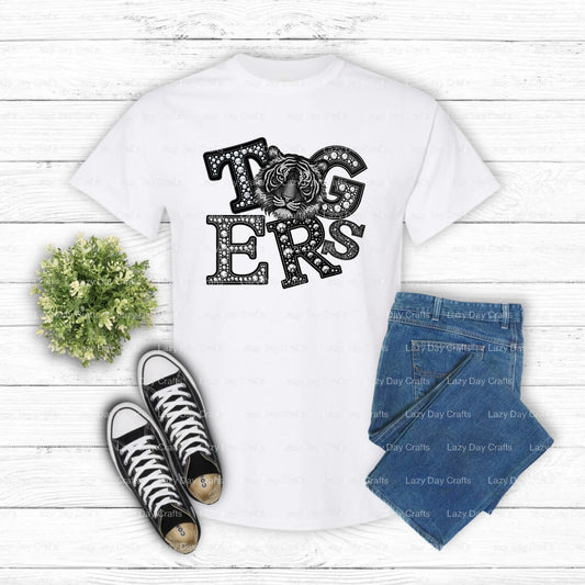 TIGERS – School Spirit DTF Transfer (view 1 of 2) – by Lazy Day Crafts – DTF Transfers – mascot, spirit wear