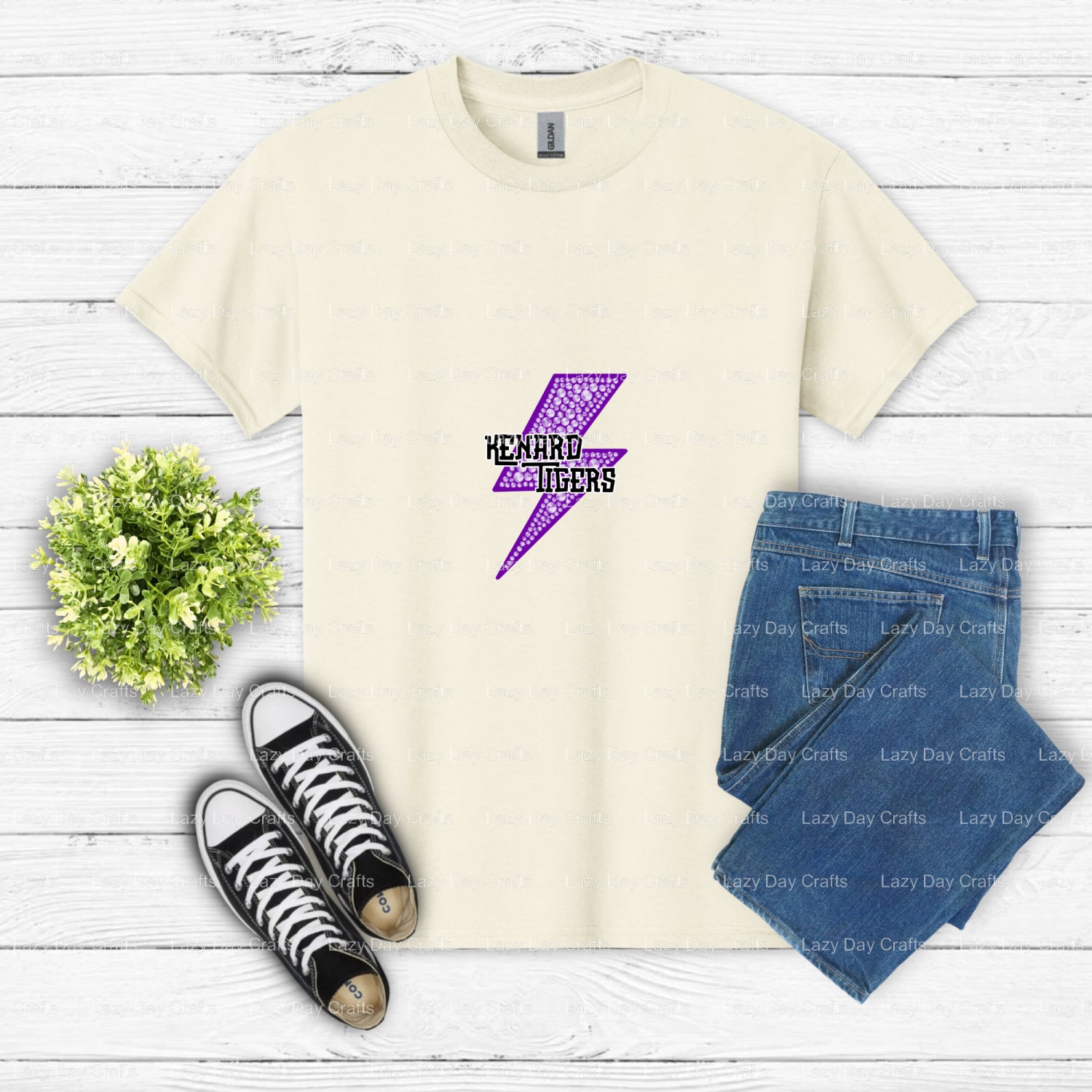 TIGERS – School Spirit DTF Transfer (view 2 of 2) – by Lazy Day Crafts – DTF Transfers – DTF Transfers, Premade DTF