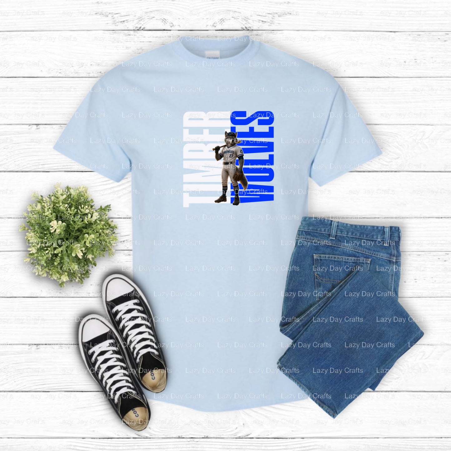 TIMBERWOLVES BASEBALL – School Spirit DTF Transfer (view 2 of 2) – by Lazy Day Crafts – DTF Transfers – School Spirit, Mas...