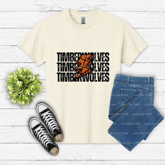 TIMBERWOLVES BASKETBALL – Fan Gear DTF Transfer (view 1 of 2) – by Lazy Day Crafts – DTF Transfers – DTF Transfers, Premad...