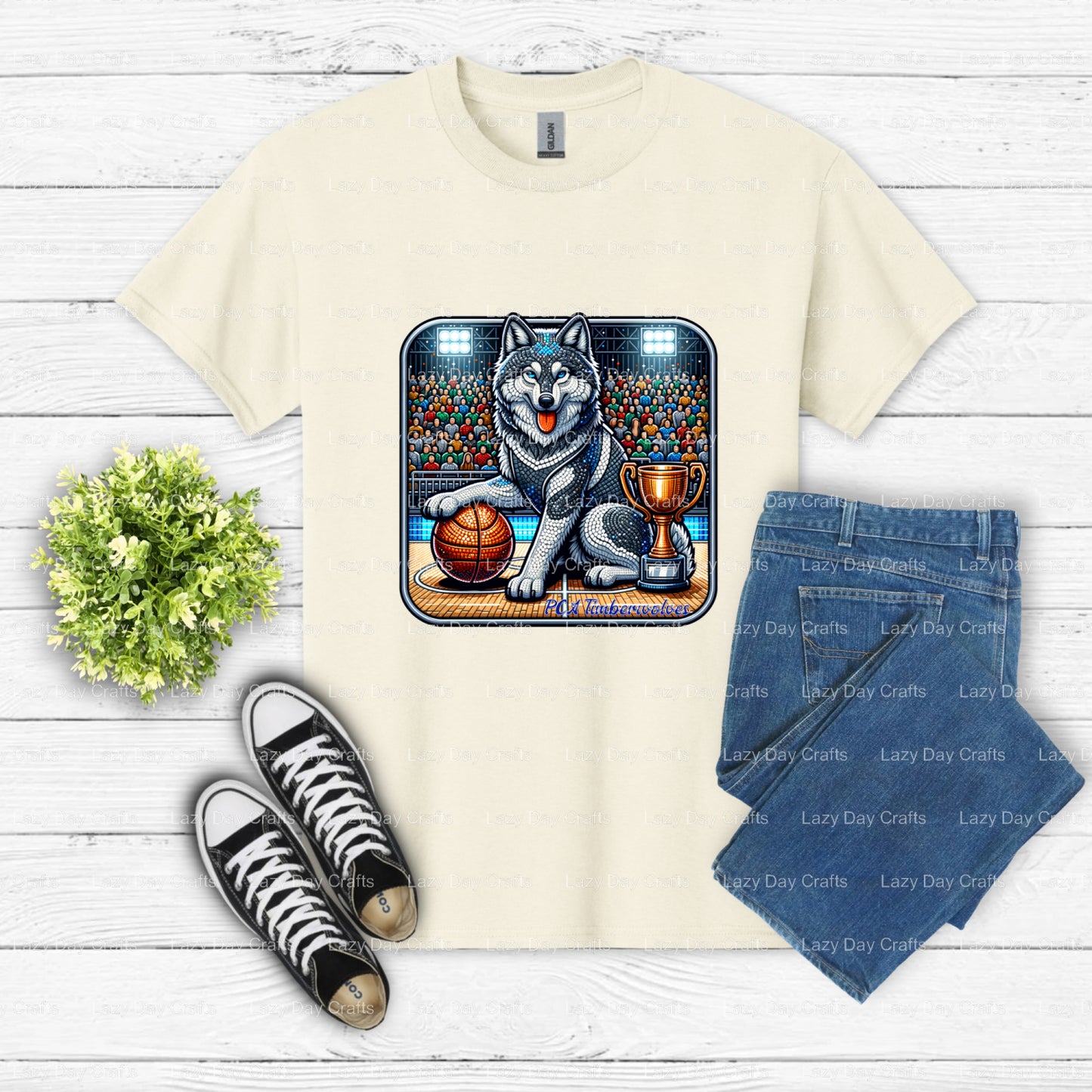 TIMBERWOLVES Basketball Fan Gear – DTF Transfer (view 1 of 2) – by Lazy Day Crafts – DTF Transfers – DTF Transfers, Premad...