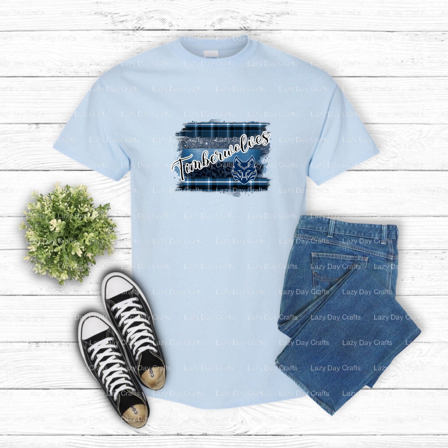 Timberwolves Brushstroke – Premade DTF Transfer (view 2 of 2) – by Lazy Day Crafts – DTF Transfers – DTF Transfers, Premad...