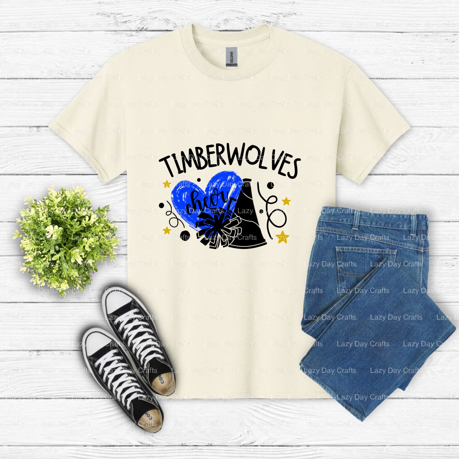 TIMBERWOLVES CHEER – Fan Gear DTF Transfer (view 1 of 2) – by Lazy Day Crafts – DTF Transfers – DTF Transfers, Premade DTF