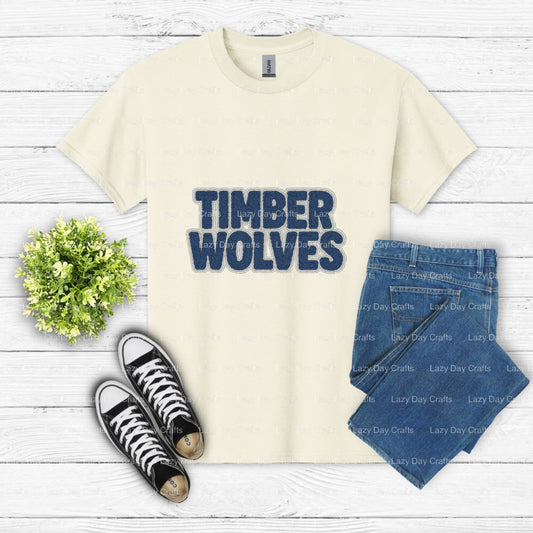 Timberwolves – DTF Transfer (view 1 of 2) – by Lazy Day Crafts – DTF Transfers – DTF Transfers, Premade DTF