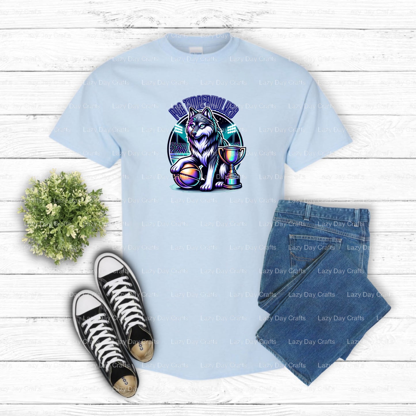 TIMBERWOLVES – Fan Gear DTF Transfer (view 1 of 2) – by Lazy Day Crafts – DTF Transfers – DTF Transfers, Premade DTF