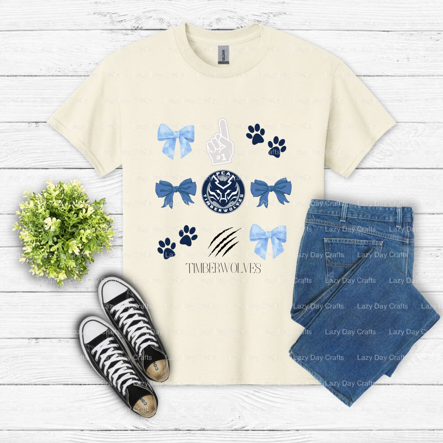 Timberwolves Fan Gear – DTF Transfer (view 2 of 2) – by Lazy Day Crafts – DTF Transfers – DTF Transfers, Premade DTF