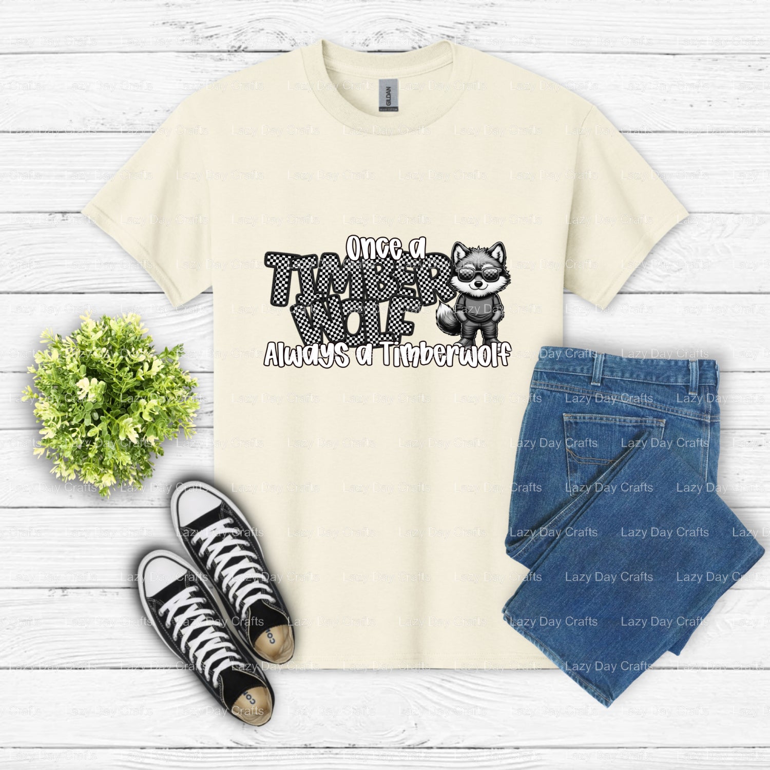 TIMBERWOLVES – Fan Gear DTF Transfer (view 2 of 2) – by Lazy Day Crafts – DTF Transfers – DTF Transfers, fan gear