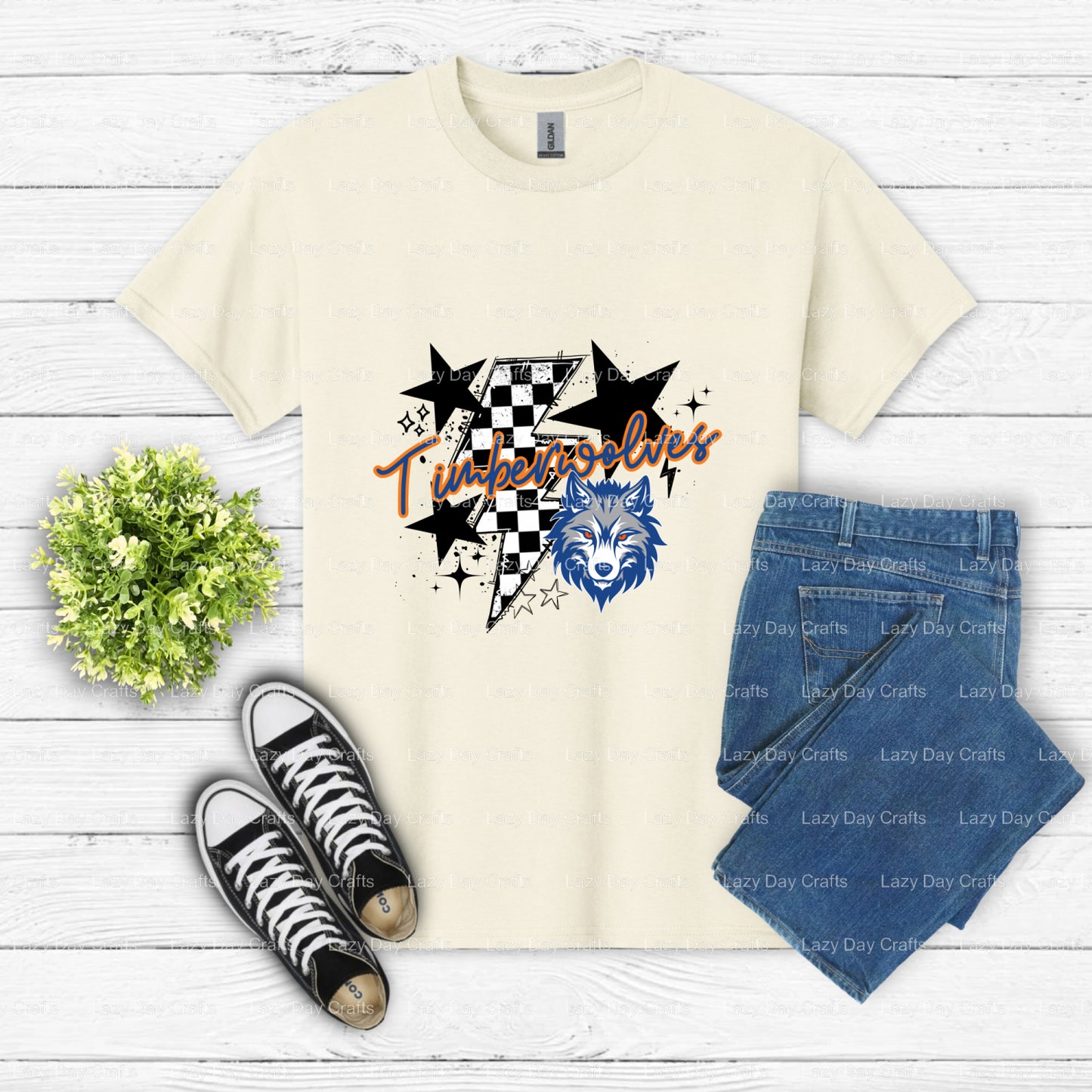 TIMBERWOLVES – Fan Gear DTF Transfer (view 2 of 2) – by Lazy Day Crafts – DTF Transfers – DTF Transfers, Premade DTF