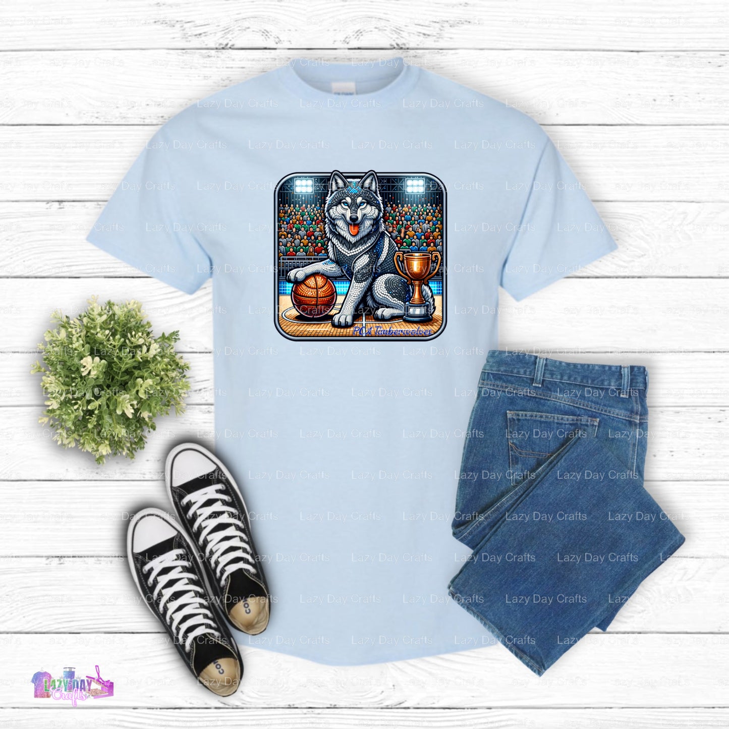 Timberwolves Logo – Basketball DTF Transfer (view 2 of 2) – by Lazy Day Crafts – DTF Transfers – Sports, Apparel Decor