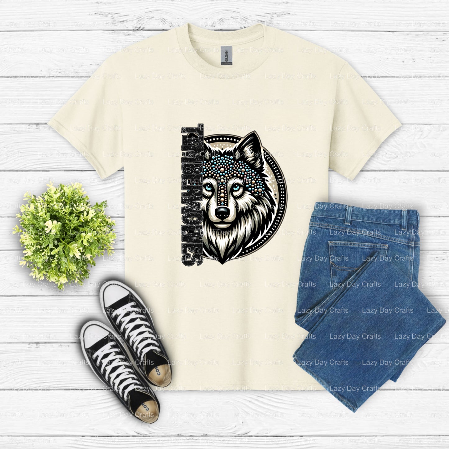Timberwolves Mascot Basketball – Fan Gear DTF Transfer (view 2 of 2) – by Lazy Day Crafts – DTF Transfers – DTF Transfers,...