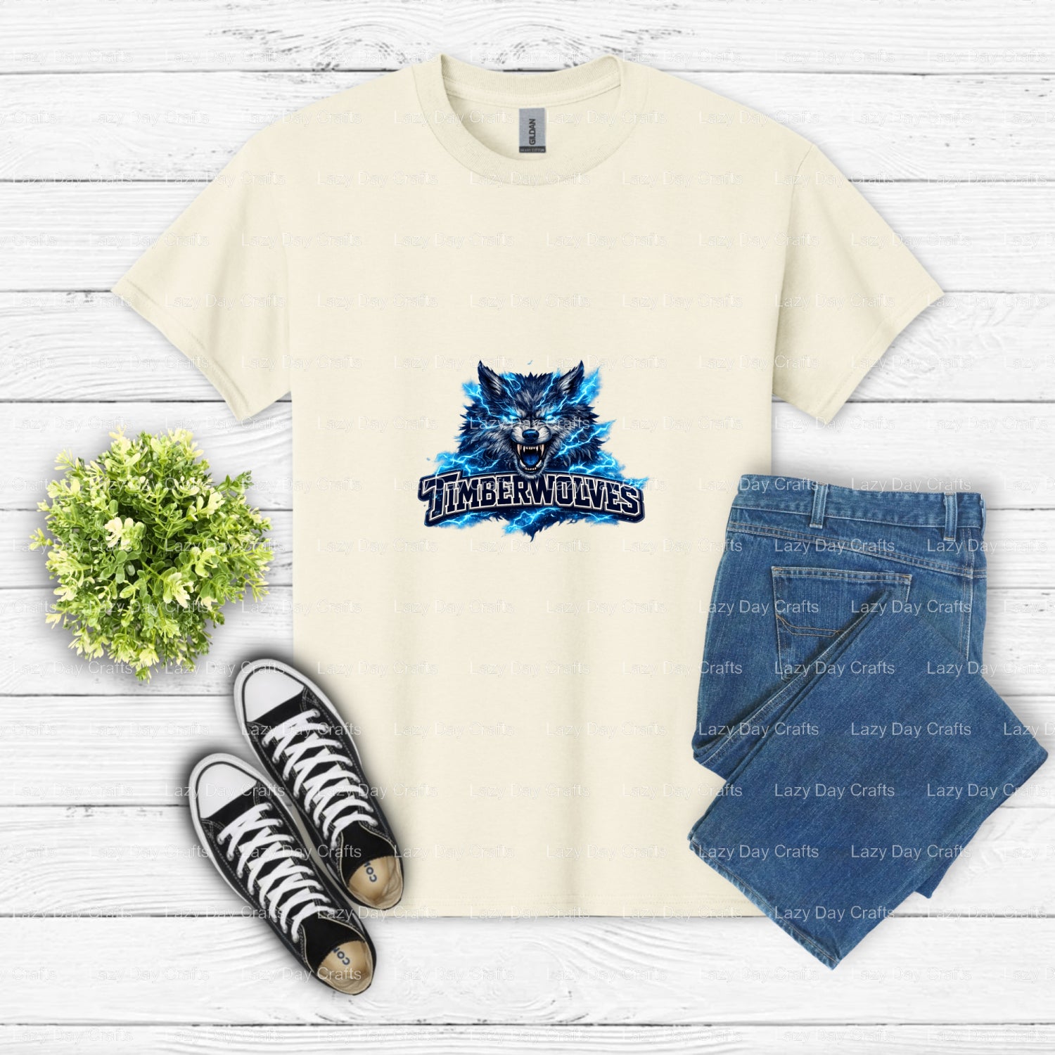 Timberwolves – Mascot DTF Transfer (view 1 of 2) – by Lazy Day Crafts – DTF Transfers – DTF Transfers, Premade DTF
