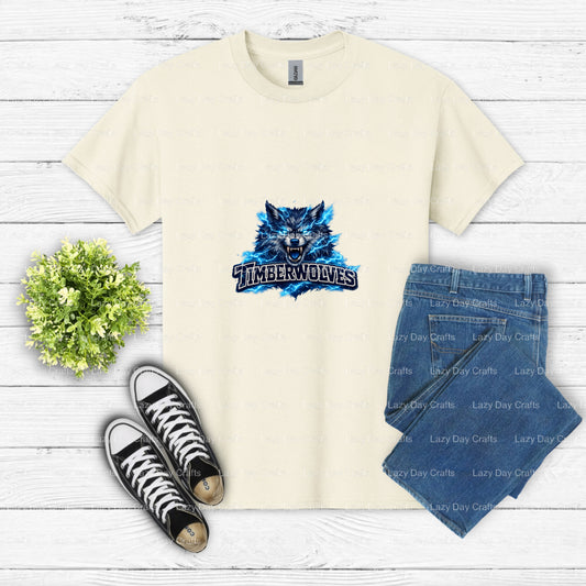 Timberwolves – Mascot DTF Transfer (view 1 of 2) – by Lazy Day Crafts – DTF Transfers – DTF Transfers, Premade DTF