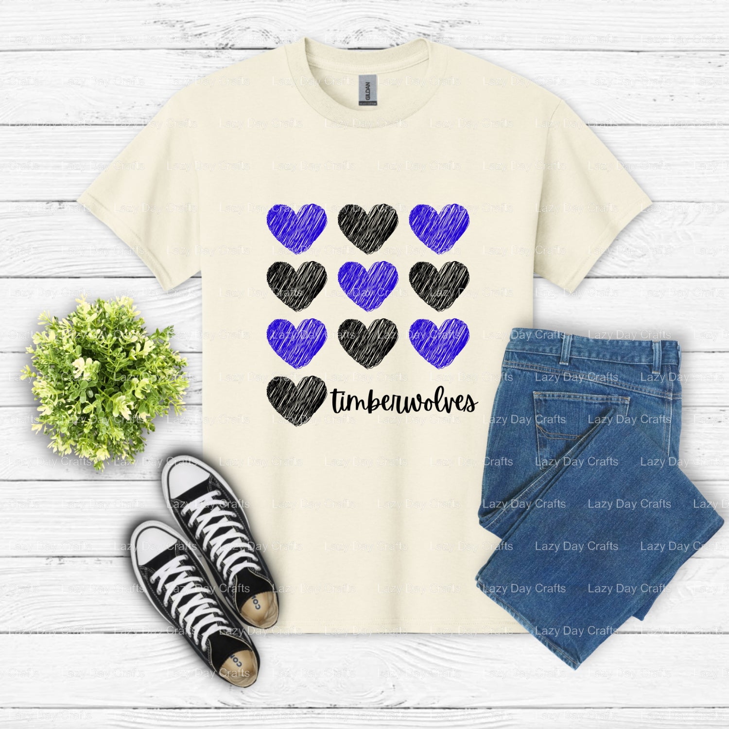 Timberwolves Mascot Fan Gear DTF Transfer (view 1 of 2) – by Lazy Day Crafts – DTF Transfers – DTF Transfers, Premade DTF